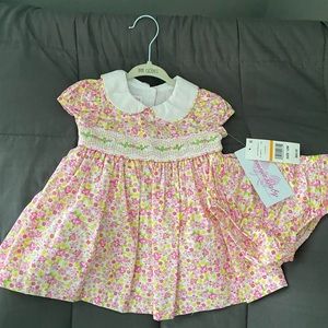 Bonnie Baby Dress & Bloomers 12M NWT